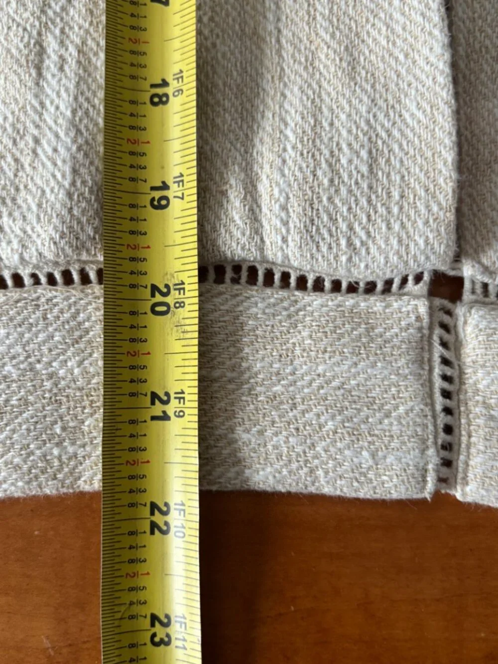 Ralph Lauren Standard Sham HEMSTITCH TWILL Cream Linen Cotton Blend